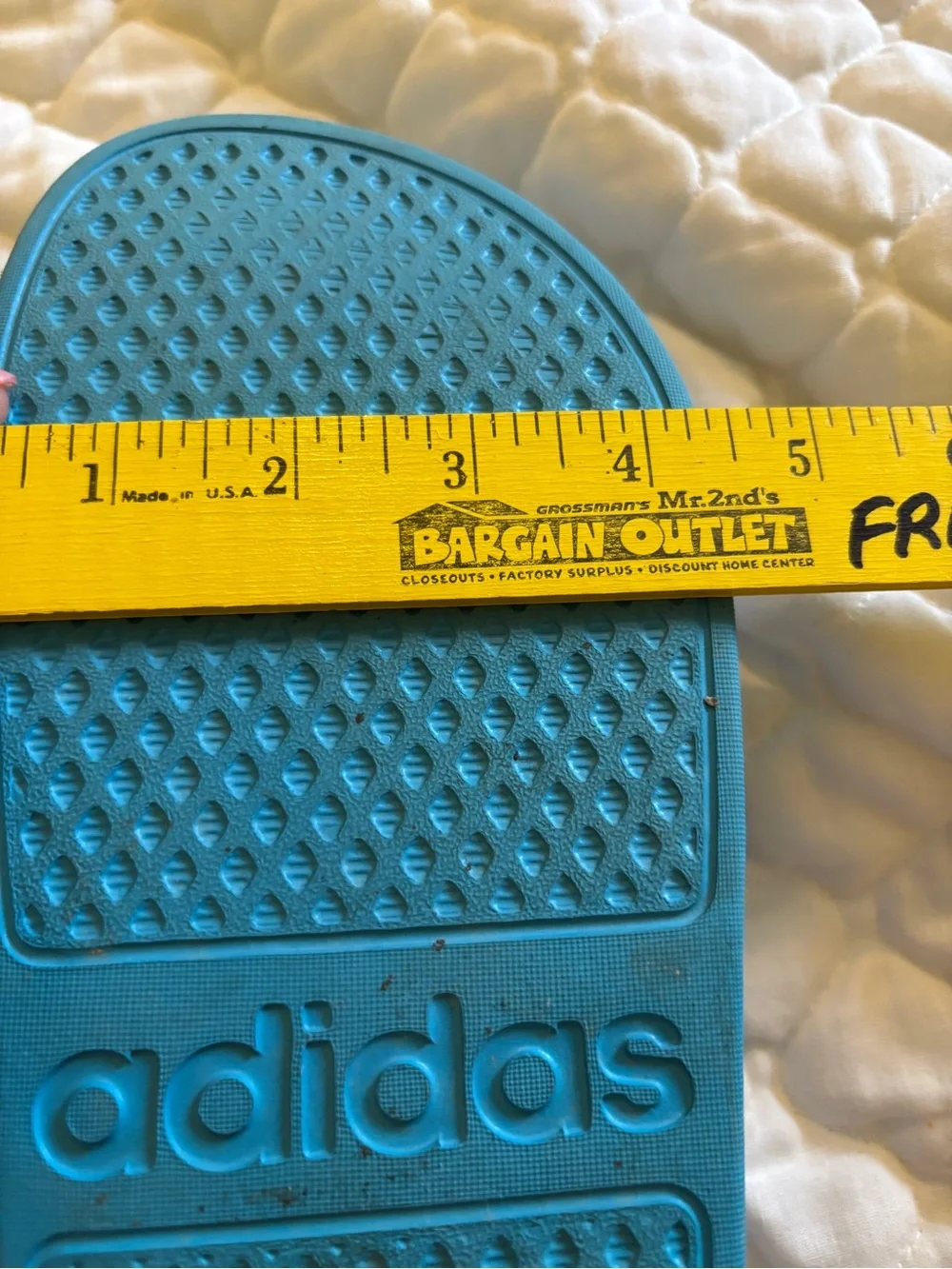 adidas Teal Blue Slide Sandals